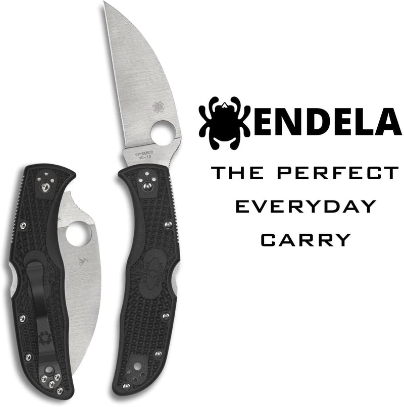 Spyderco Endela Signature Series Knife with Wharncliffe VG-10 Blade and Non-Slip Bi-Directional FRN Handle - C243