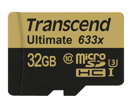 Transcend 32 GB microSDHC Class 10/UHS-I (U3) 95 MB/s Read 85 MB/s Write 633x Memory Speed