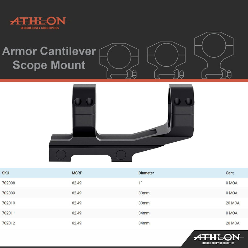 Athlon Armor Cantilever Scope Mount 34 mm
