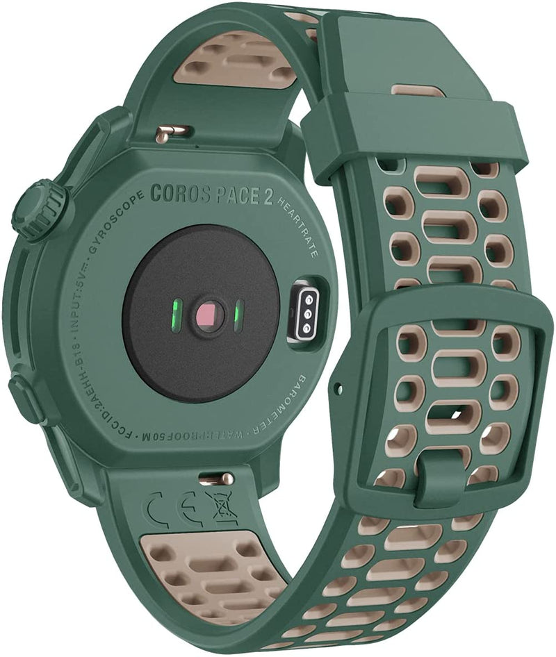 Coros PACE 2 Premium GPS Sport Watch with Nylon or Silicone Band, Heart Rate Monitor, Barometer with Wearable4U Power Bank Bundle