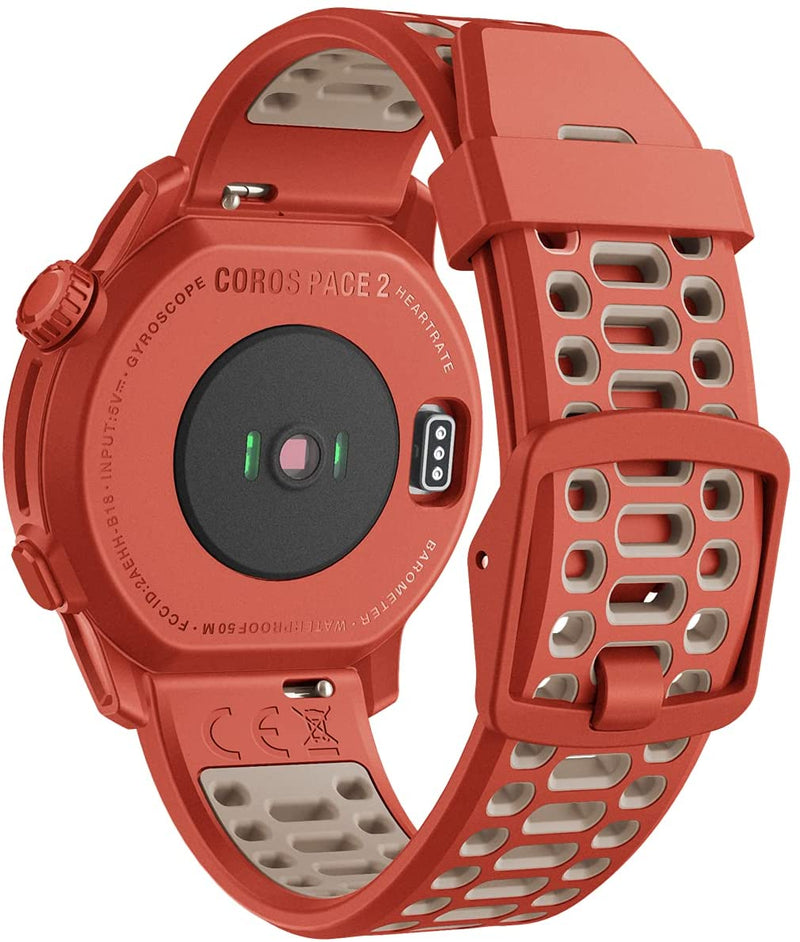 Coros PACE 2 Premium GPS Sport Watch with Nylon or Silicone Band, Heart Rate Monitor, Barometer with Wearable4U Power Bank Bundle