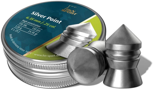 Haendler & Natermann H&N Silver Point Airgun Pellets .25 Cal 24.38 gr 150ct