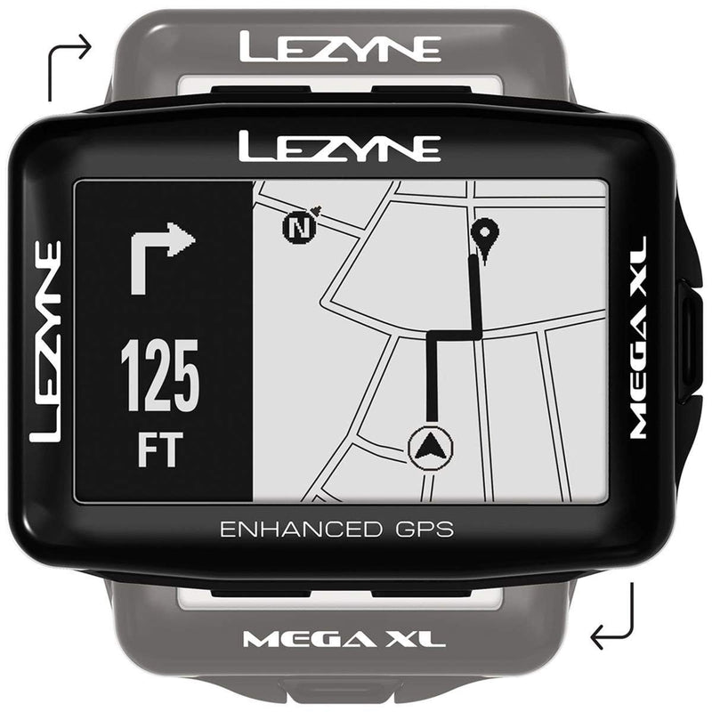 Lezyne Mega XL GPS Cycling Computer Black 1-GPS-MEGAXL-V104