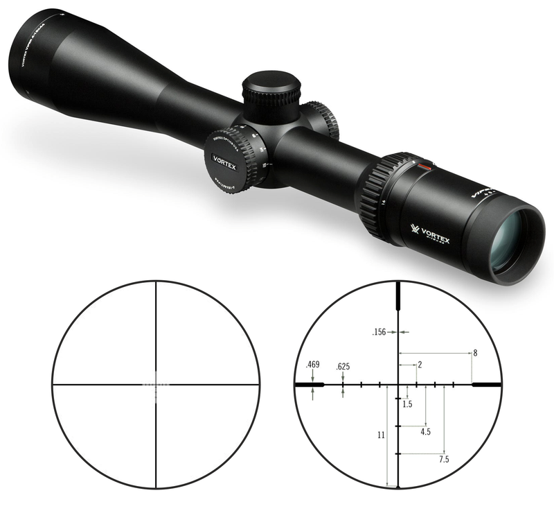Vortex Optics Viper HS 4-16x44 Dead-Hold BDC (MOA) Reticle 30 mm Tube SFP Riflescope