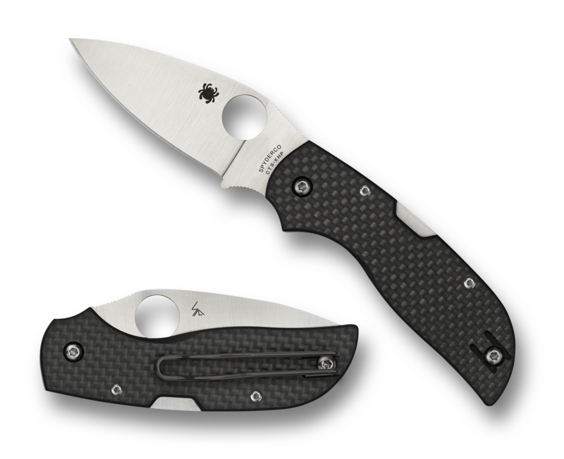 Spyderco Chaparral Prestige Folding Knife Carbon Fiber/G-10 Laminate Handle PlainEdge