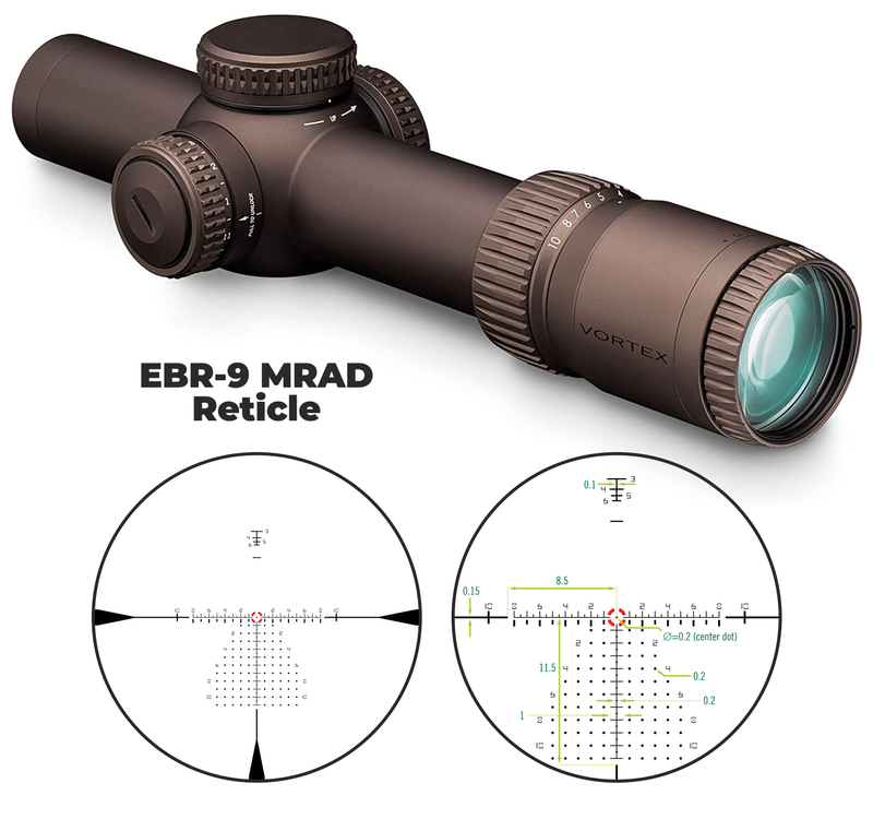 Vortex Optics Razor HD Gen III 1-10x24 FFP EBR-9 34mm Tube Riflescope with Mount and Hat Bundle Bundle