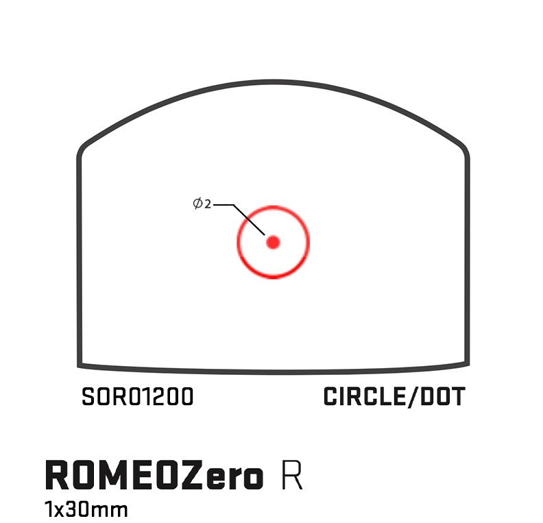 Sig Sauer SOR01200 ROMEOZero-R 2 MOA Red Dot / 32 MOA Circle Open Reflex Sight
