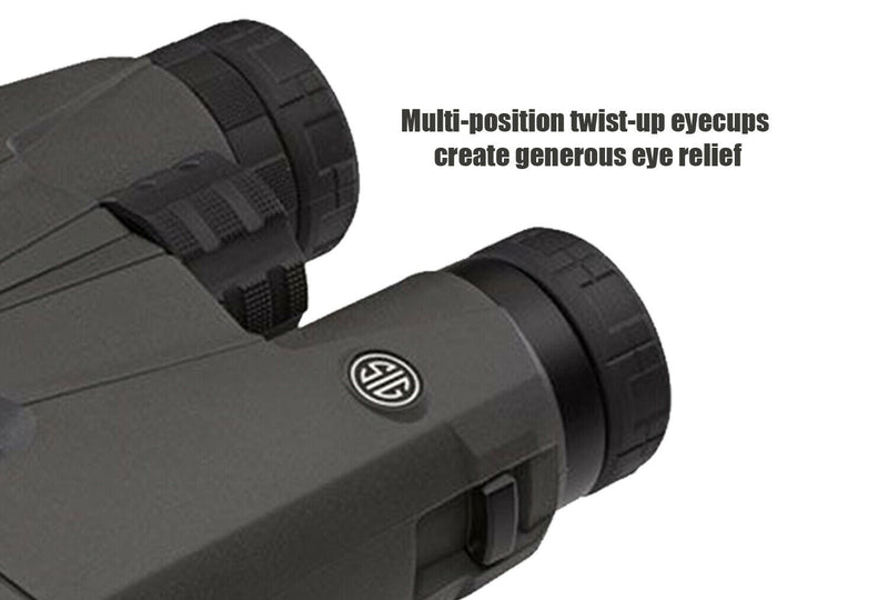 Sig Sauer Zulu5 Binocular 10X42MM, HD Lens, Open Bridge, Black (SOZ99003) with Free Hat Bundle