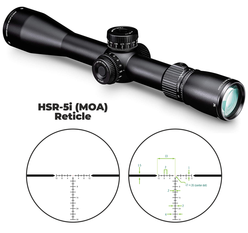 Vortex Optics Razor HD LHT 3-15x42 SFP HSR-5i (MOA) Reticle 30 mm Tube Riflescope with Mount and Hat Bundle