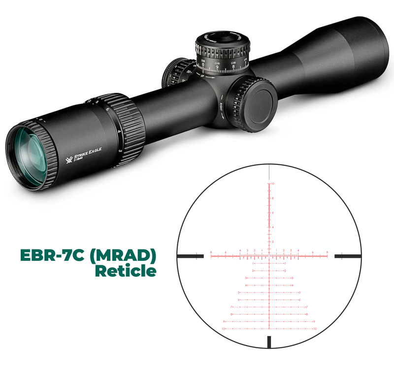 Vortex Optics Strike Eagle 3-18x44 FFP EBR-7C (MRAD) 34mm Tube Riflescope (SE-31802) with Included Bundle
