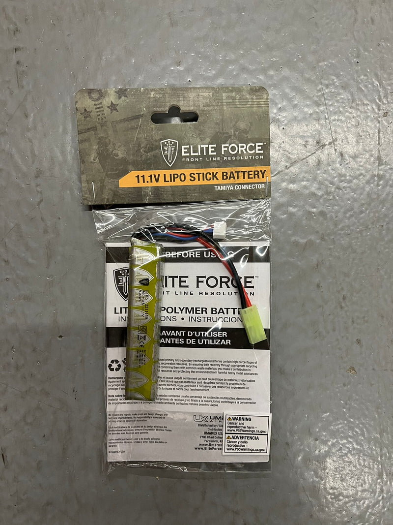 Elite Force 11.1v 900mAh 15C Stick Airsoft Battery with Tamiya Connector for AEG Electric Airsoft Rifle