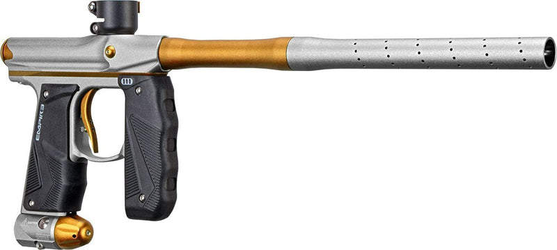 Tippmann Empire Mini GS Paintball Marker 2 Piece Barrel, Dust Silver / Dust Gold (17387) with Hawki HPA Tank 48ci and 500x Paintballs Bundle