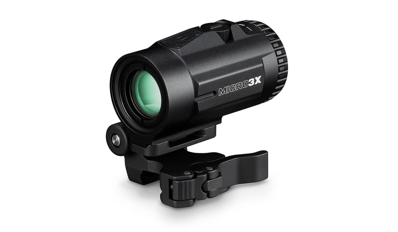 Vortex Optics Micro3X Red Dot Sight Magnifier with Quick-Release Mount with Free Hat and Wearable4U Bundle