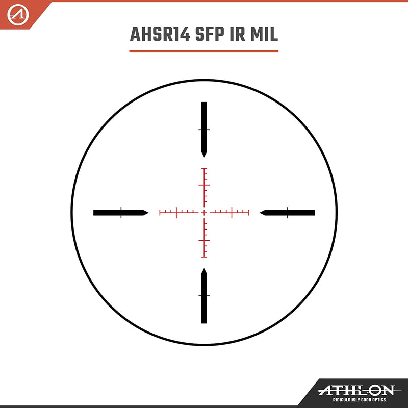 Athlon Optics TALOS BTR 1-4×24 AHSR14 Direct Dial Fixed 30mm Tube SFP Illuminated Reticle Riflescope