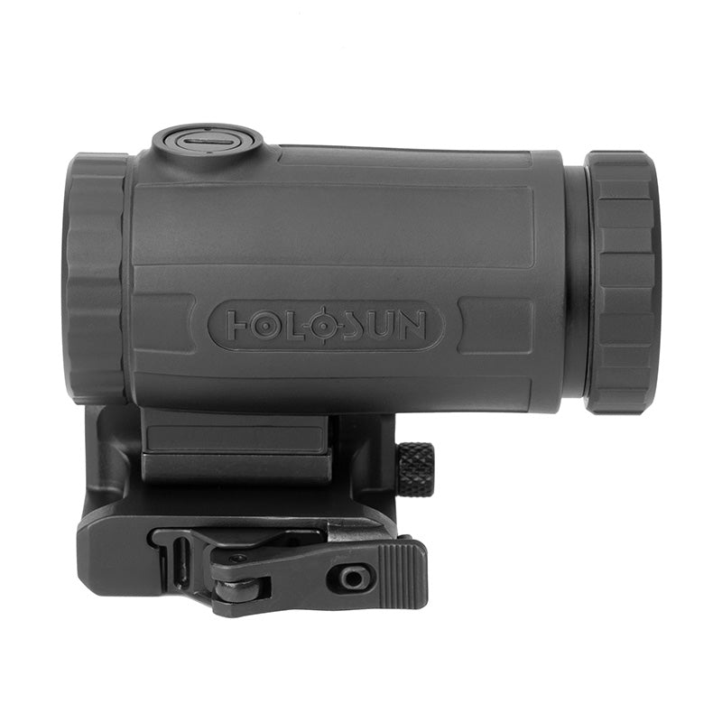 Holosun HM3XT Titanium Housing 3X Magnifier that includes a quick release, flip-to-side mount