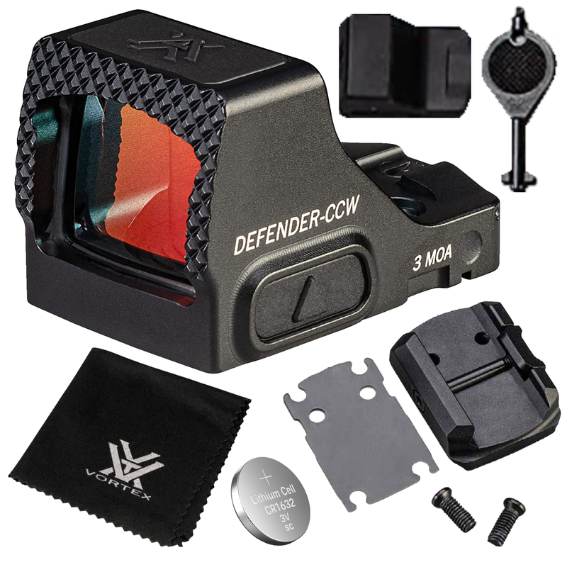 Vortex Optics Defender-CCW 3 MOA Red Dot (DFCCW-MRD3) with Free Hat Bundle