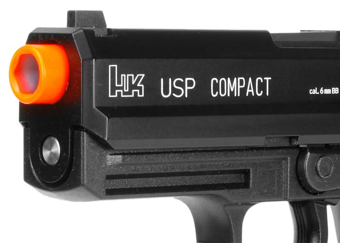 Umarex H&K USP Compact GBB Airsoft Pistol with Green Gas and Extra 22rds Mag and Wearable4U Pack of 1000 6mm BBs Bundle