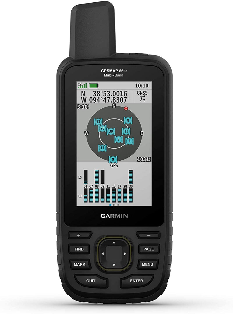 Garmin GPSMAP 66sr, Hiking Handheld with Expanded GNSS and Multi-Band TechnologyHandheld, 3" Color Display (010-02431-00)