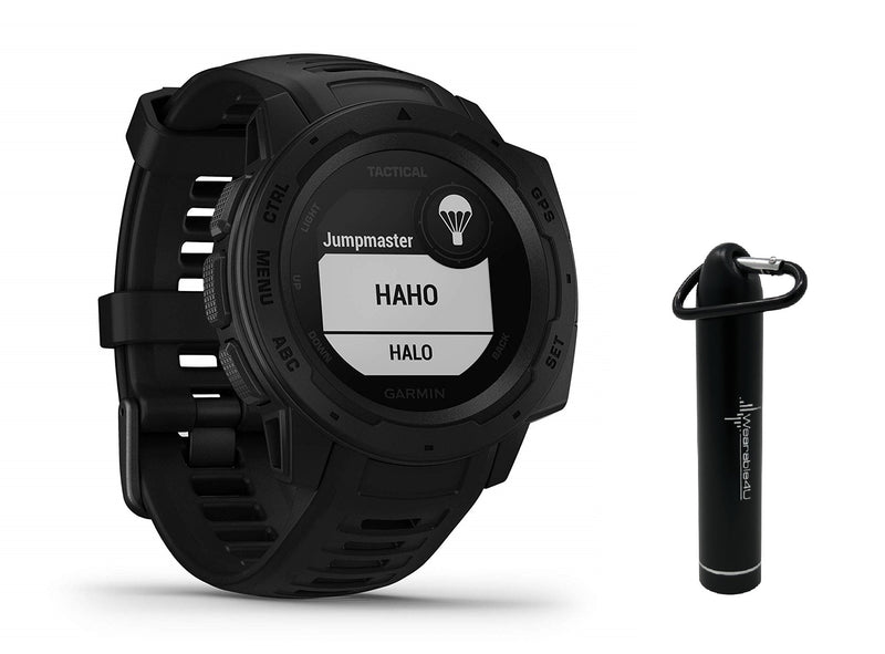 Garmin Instinct Tactical GPS Watch W Wearable4U Power Bank 2200mAh