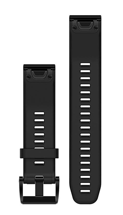 Garmin QuickFit 22 Watch Band in Black and Silver Silicone Fenix 5/5 Plus