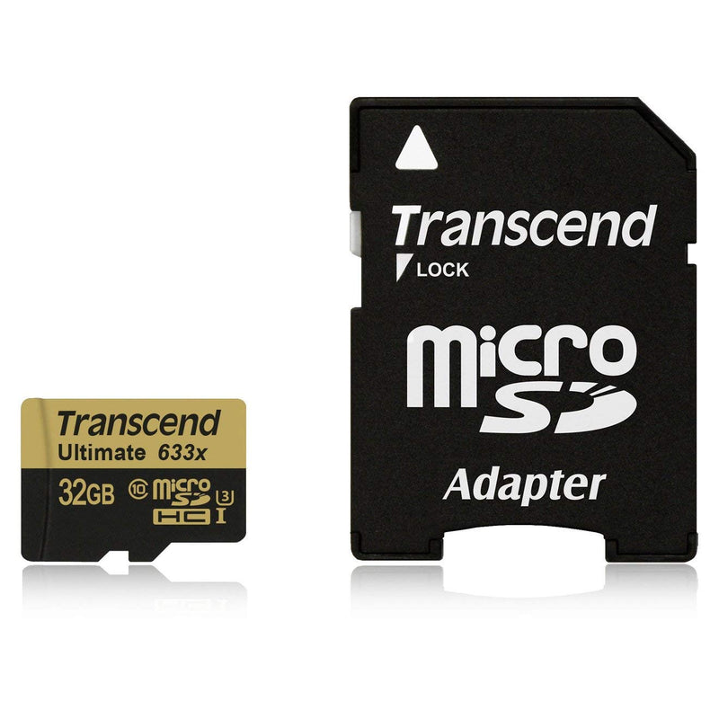Transcend 32 GB microSDHC Class 10/UHS-I (U3) 95 MB/s Read 85 MB/s Write 633x Memory Speed
