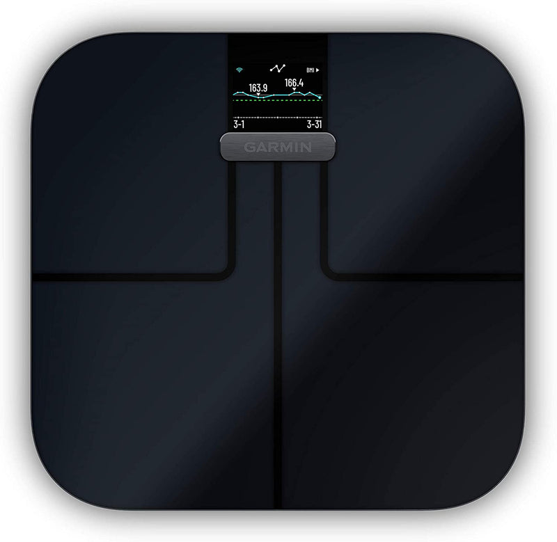 Garmin Index S2 Smart Scale with Wireless Connectivity, Measure Body Fat, Muscle, Bone Mass, Body Water % and More, Black (010-02294-02)