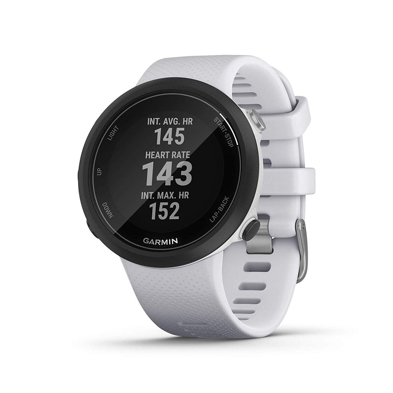 Garmin Swim 2 Swimming Smartwatch GPS Whitestone with Wearable4U Power Pack Bundle