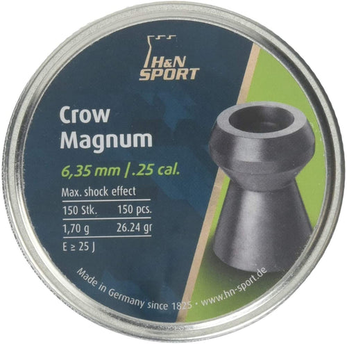 Haendler & Natermann H&N Crow Magnum .25 Cal, 26.23 Grains, Hollowpoint, 150ct