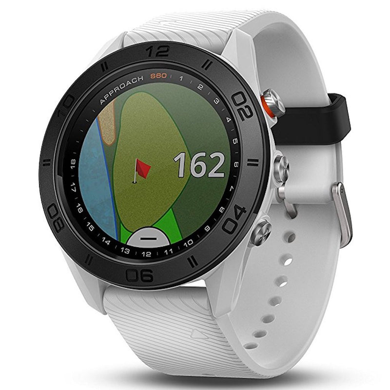 Garmin Approach S60 GPS Golf Watch with white silicone band