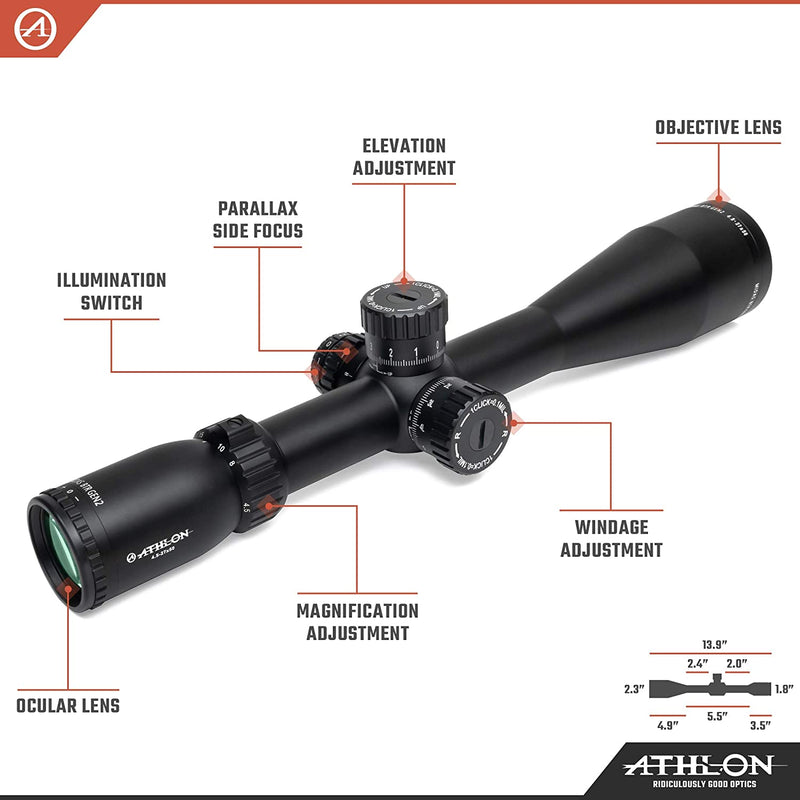 Athlon Optics Midas BTR 4.5-27x50, 30mm Riflescope with included Extra Battery CR2032 and Wearable4U Lens Cleaning Pen and Lens Cleaning Cloth Bundle