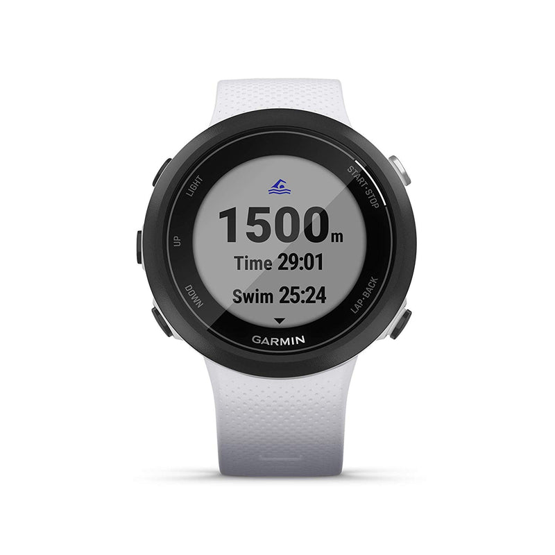 Garmin Swim 2 Swimming Smartwatch GPS Whitestone with Wearable4U Power Pack Bundle