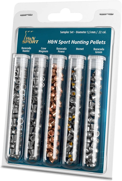 Haendler & Natermann H&N Hunting Sampler .22/5.5mm (5 Types) Air Guns Pellets