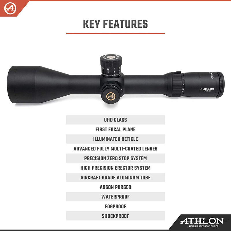 Athlon Optics Cronus 4.5-29x56, Direct Dial, Side Focus, 34mm Riflescope