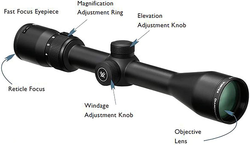 Vortex Optics Diamondback 2-7x35 Rimfire, Second Focal Plane Riflescope - V-Plex Reticle (MOA)