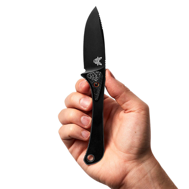 Benchmade ALTITUDE DR PT 15200DLC Plain Edge/Stainless Steel Black Carbon Grip Knife