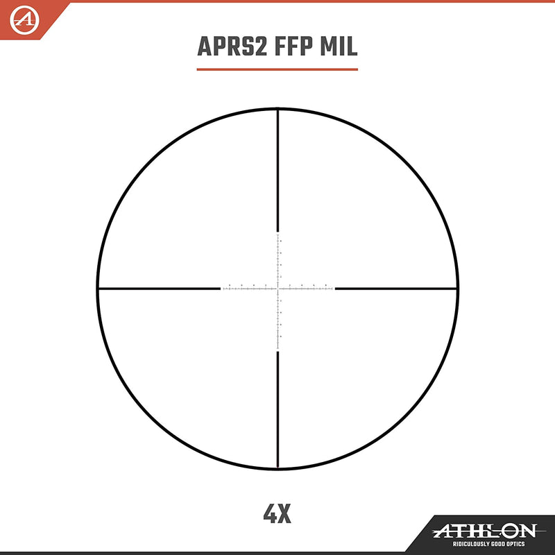 Athlon Optics Midas TAC 4-16x44, Direct Dial, Side Focus, 30mm, APRS2 FFP MIL Reticle