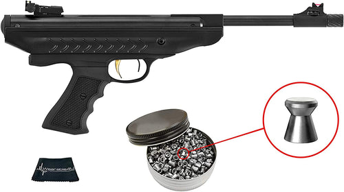 Hatsan Mod 25 SuperCharger Vortex .177 Caliber Air Pistol with included Pack of 500 Pellets Bundle (Pellets Caliber/Weight .177 / 7.48 Grains)