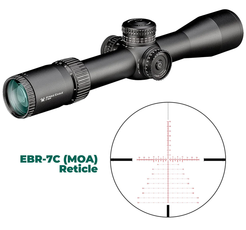 Vortex Optics Strike Eagle 3-18x44 FFP EBR-7C MOA 34mm Tube Riflescope (SE-31801)