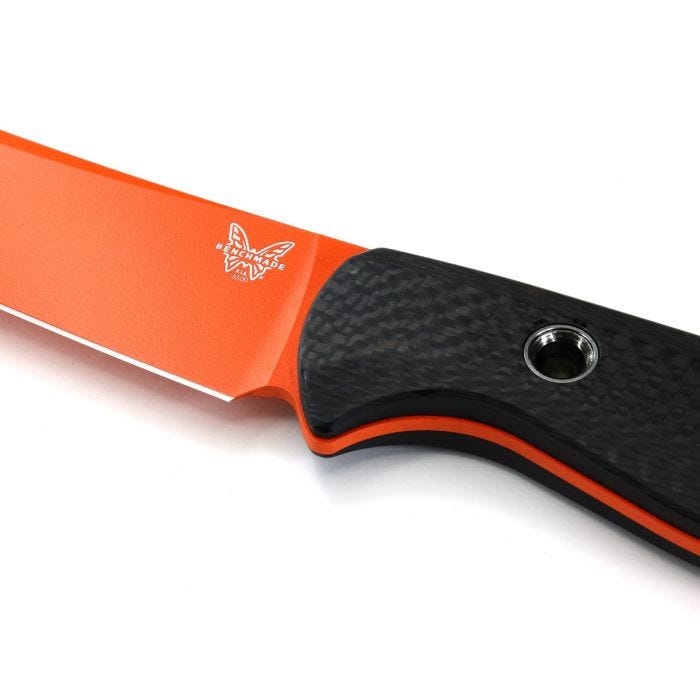 Benchmade 15500OR-2 Meatcrafter Orange S45VN SelectEdge Carbon Fiber Fixed Blade Knife