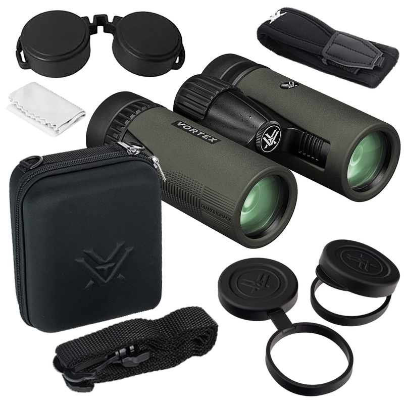 Vortex Optics Diamondback HD 10x32 Roof Prism Binocular with Free Hat Bundle