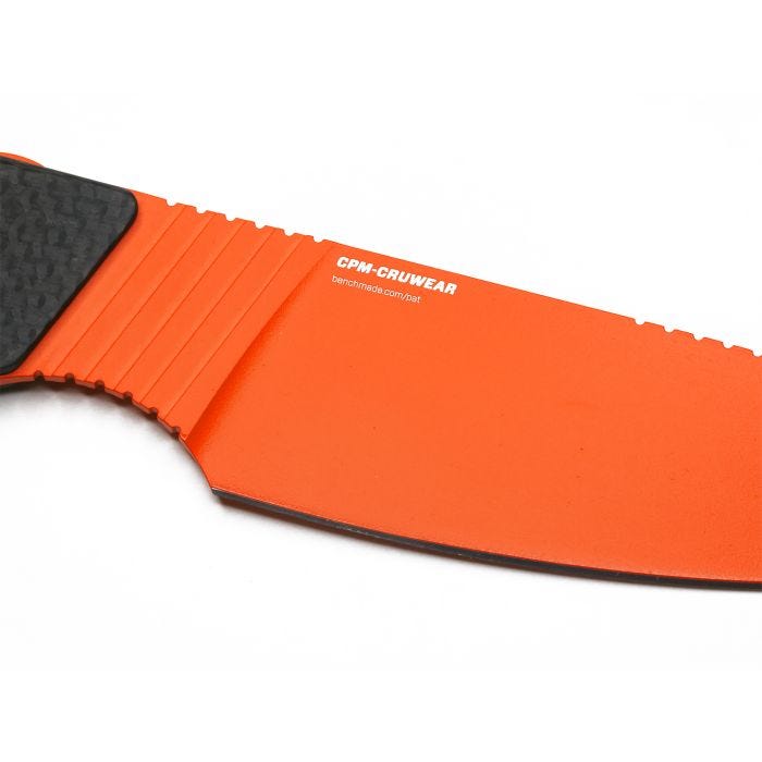 Benchmade 15600OR Raghorn Hunting Fixed Blade (4.64" Orange) Plain Edge Carbon Fiber Knife