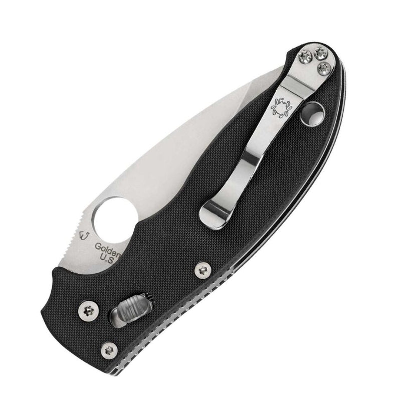 Spyderco Manix 2 PlainEdge Clip Point S30V Black G10 Folding Knife