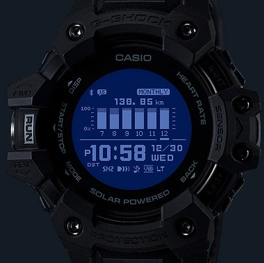 Casio G-Shock Move Digital Black Sport Watch GBD-H1000-1CR with Wearable4U Power Pack Bundle