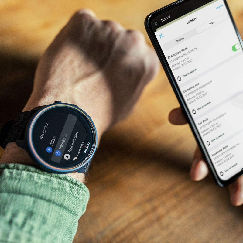 SUUNTO 9 Baro Multisport GPS Smartwatch, Granite Blue/Titanium with Wearable4U Power Bank Bundle