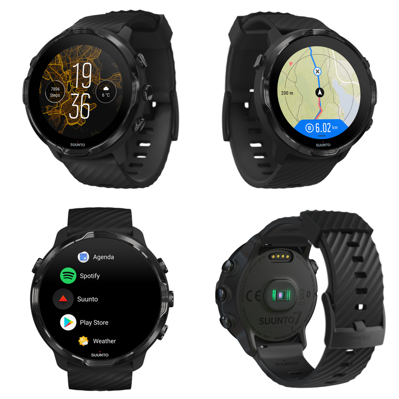 SUUNTO 7 Black GPS Smartwatch with Versatile Sports Experience with Wearable4U Power Pack Bundle