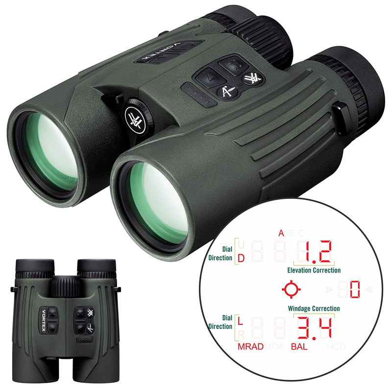 Vortex Optics LRF302 Fury HD 5000 AB 10x42 Applied Ballistics Laser Rangefinding Binocular with Free Hat Bundle
