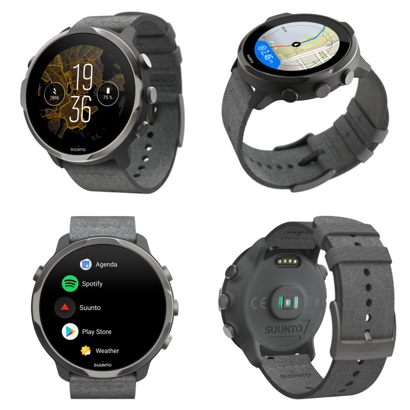 SUUNTO 7 Graphite Limited Edition GPS Smartwatch with Versatile Sports Experience with Gift Box and Wearable4U Power Bank Bundle