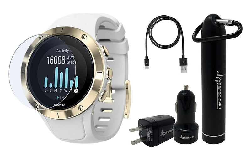 Suunto Spartan Trainer Wrist HR and Wearable4U Ultimate Power Pack (Gold Power Bundle)