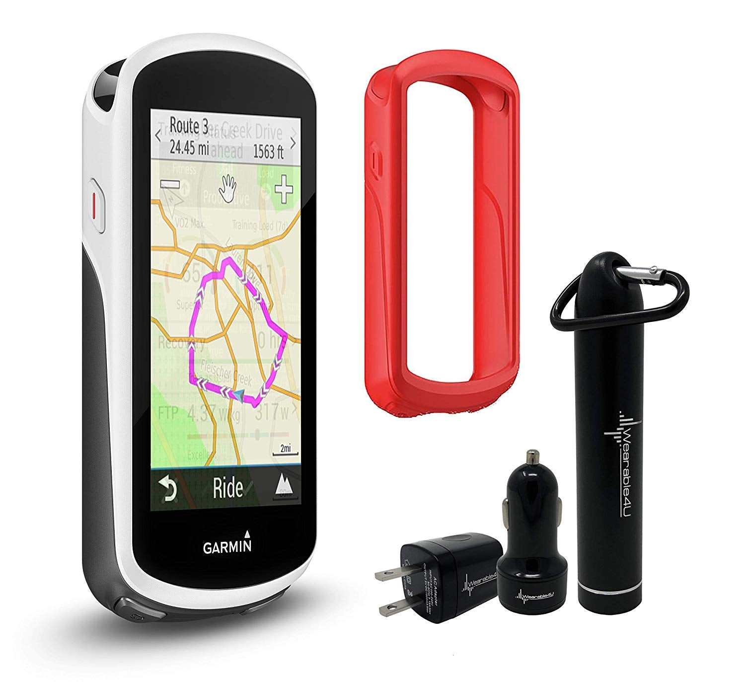 Garmin Edge 1030 GPS Cycling Computer w/ Wearable4U Bundle Case