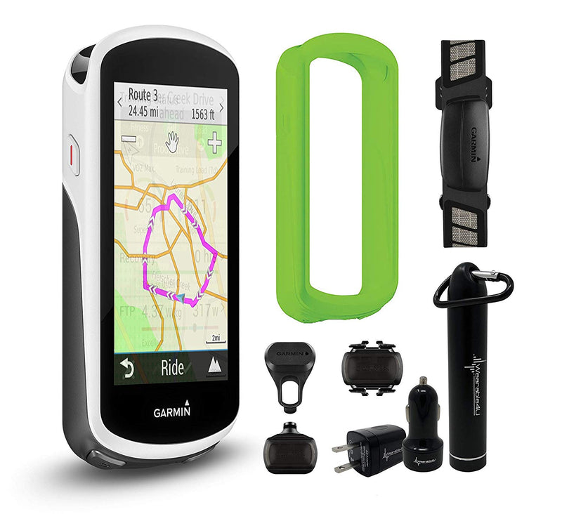 Garmin Edge 1030 GPS Cycling Computer Black Case Wearable4U Bundle 010-01758-01